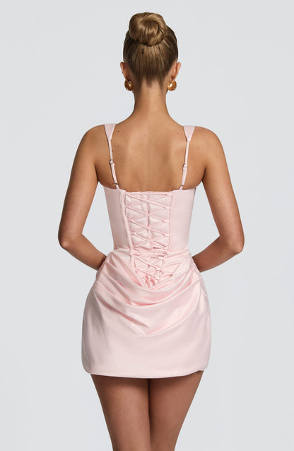 SYLVIA | LINE MINI DRESS - Blush