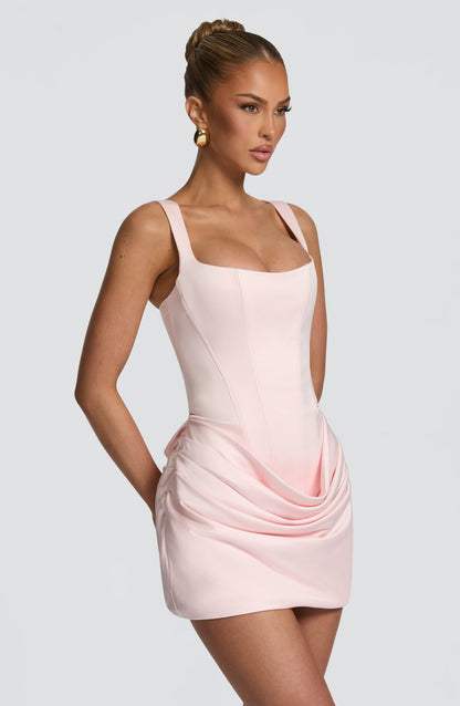 SYLVIA | LINE MINI DRESS - Blush