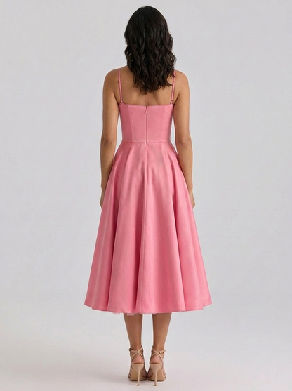 ELIANA | BUSTIER SWEETHEART MIDI DRESS