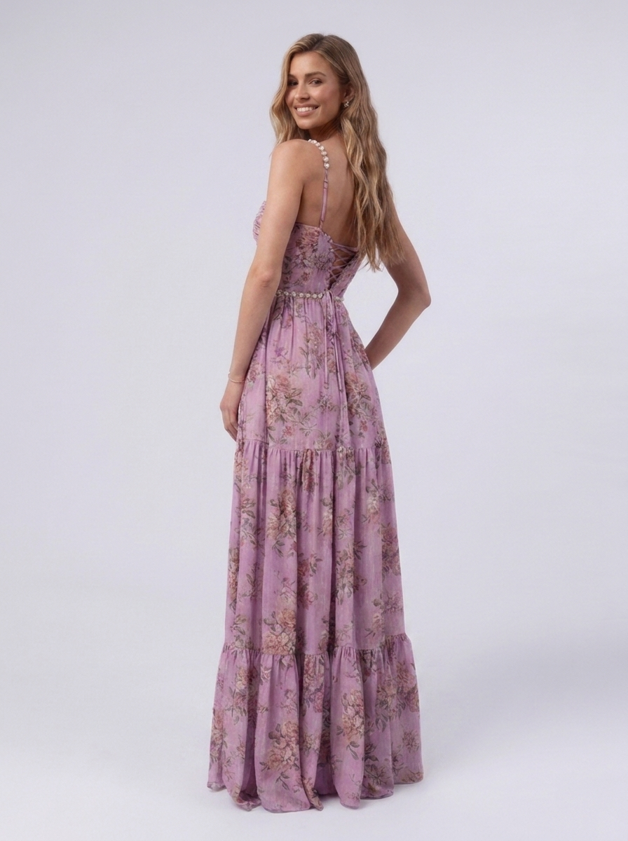 CAMILA | FLORAL TIERED MAXI DRESS