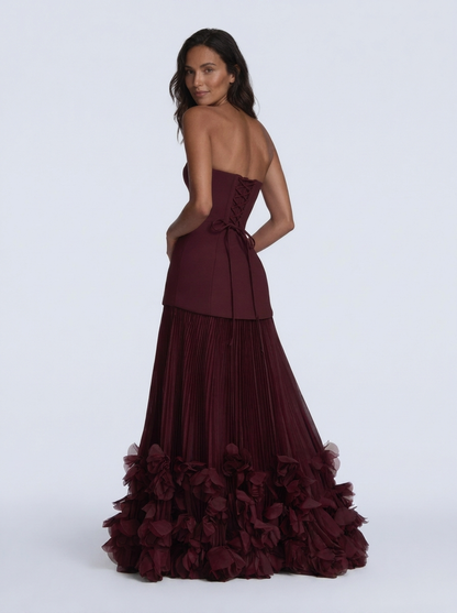 JOELLE | FLORAL PLEATED MAXI DRESS