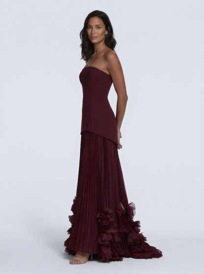 JOELLE | FLORAL PLEATED MAXI DRESS
