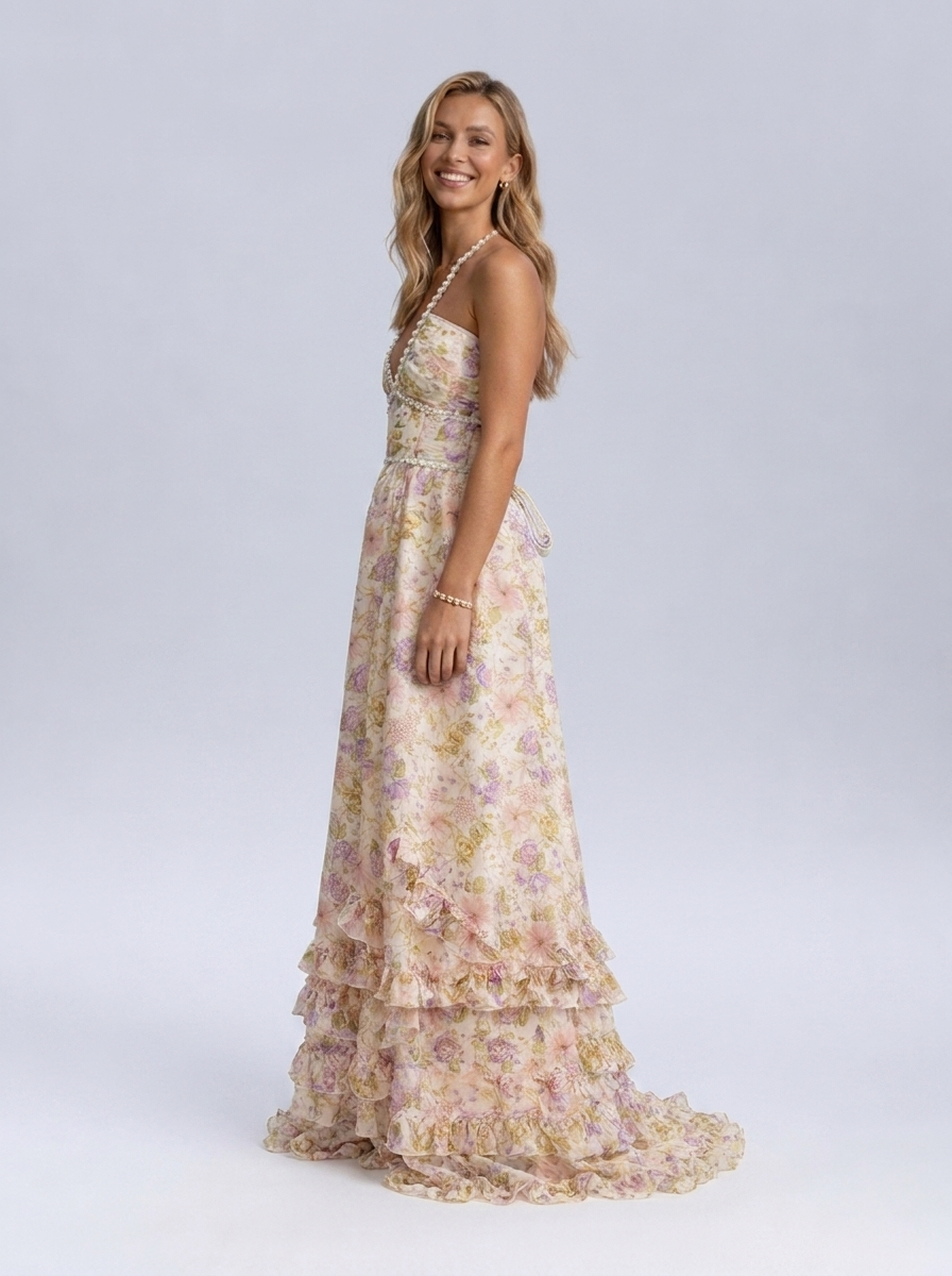 CAMILA | FLORAL TIERED MAXI DRESS
