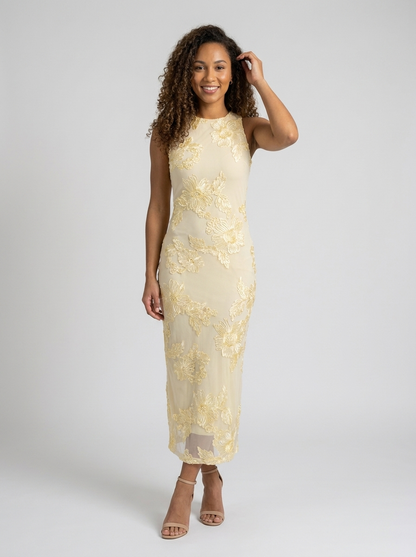 LEONA | FLORAL MAXI DRESS - Yellow