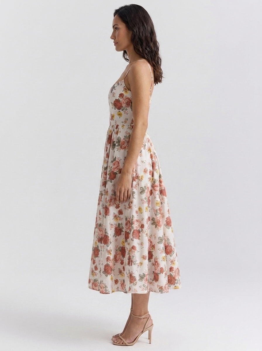 ELIANA | BUSTIER SWEETHEART MIDI DRESS