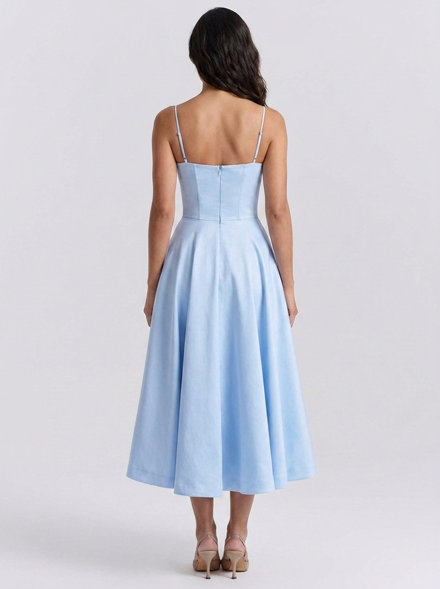 ELIANA | BUSTIER SWEETHEART MIDI DRESS