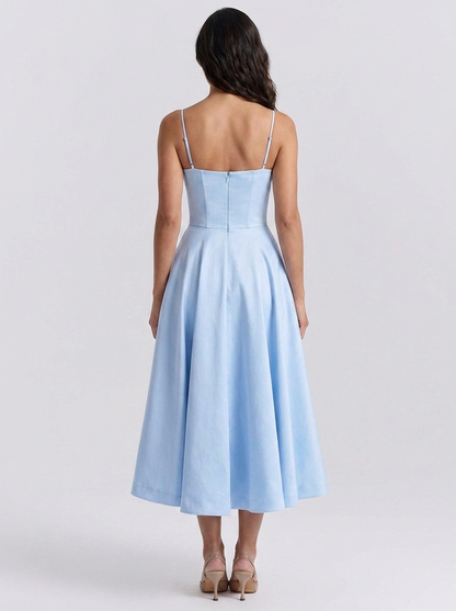 ELIANA | BUSTIER SWEETHEART MIDI DRESS