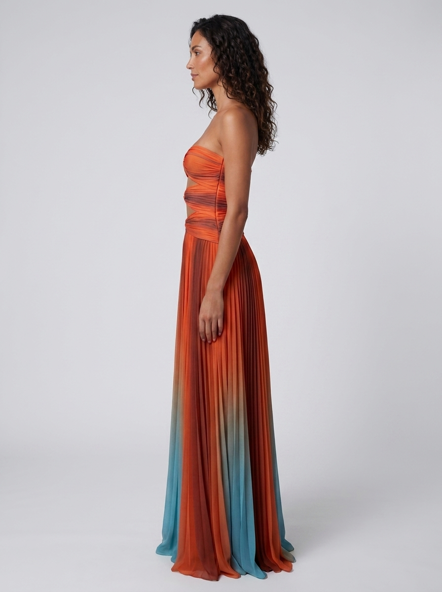 SASKIA | BANDEAU STRAPLESS MAXI DRESS