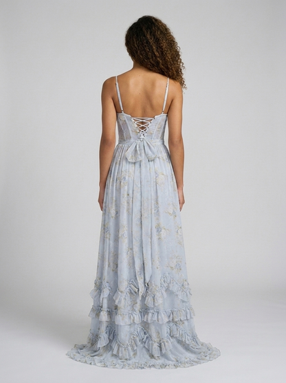 AURELIA | FLORAL BUSTIER MAXI DRESS