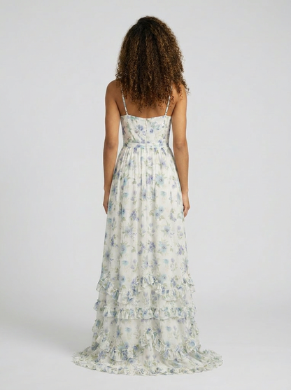 AURELIA | FLORAL BUSTIER MAXI DRESS