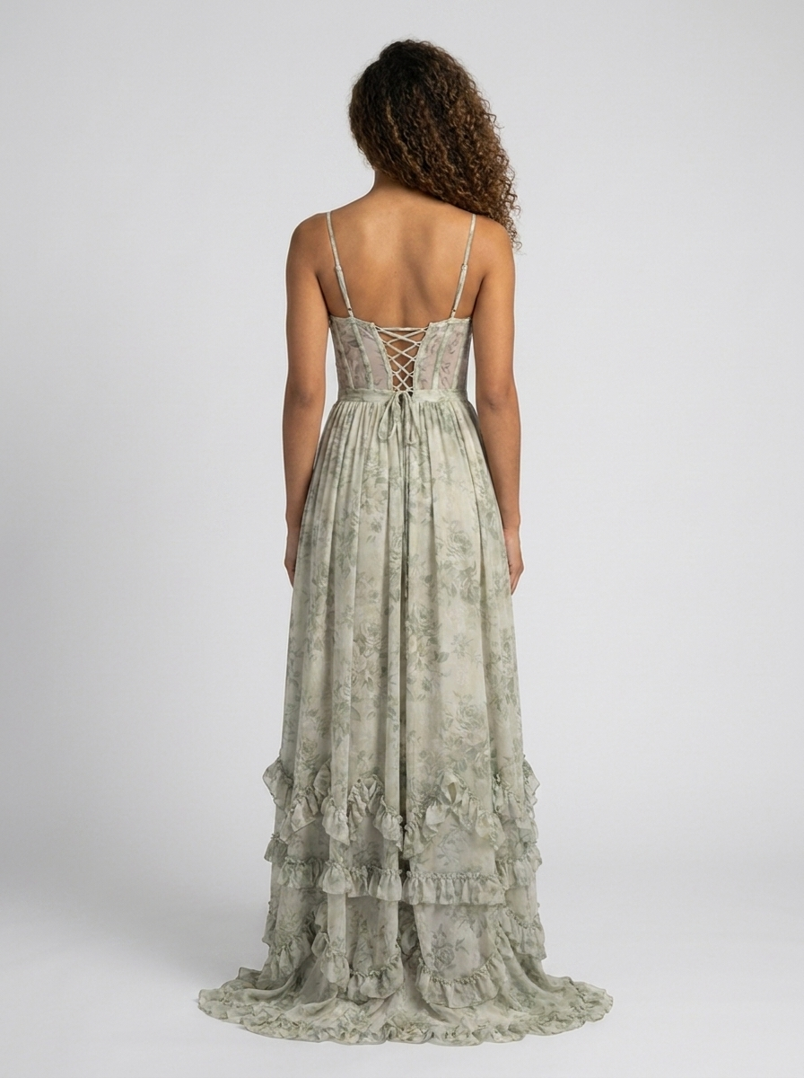 AURELIA | FLORAL BUSTIER MAXI DRESS