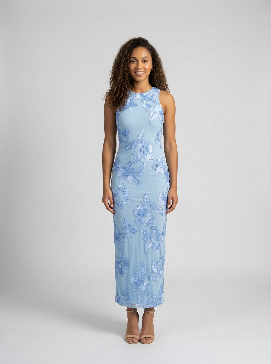 LEONA | FLORAL MAXI DRESS - Blue