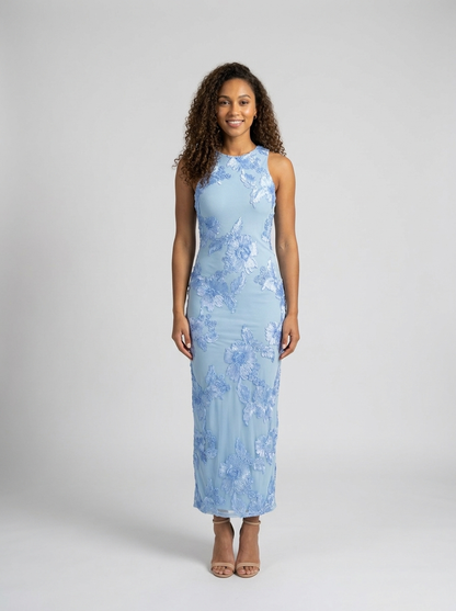 LEONA | FLORAL MAXI DRESS - Blue