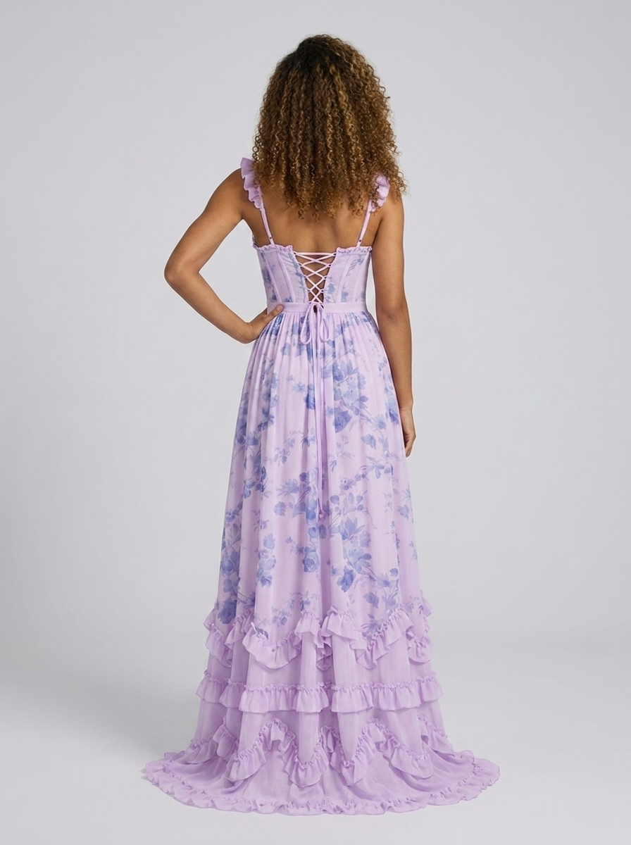 AURELIA | FLORAL BUSTIER MAXI DRESS