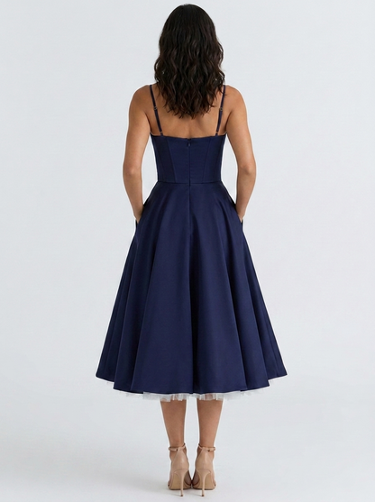 ELIANA | BUSTIER SWEETHEART MIDI DRESS