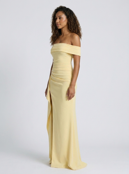 ISABELLA | RUCHED OFF MAXI DRESS
