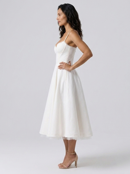 ELIANA | BUSTIER SWEETHEART MIDI DRESS