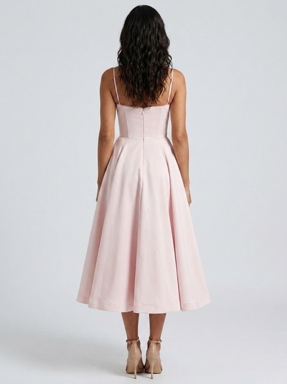 ELIANA | BUSTIER SWEETHEART MIDI DRESS