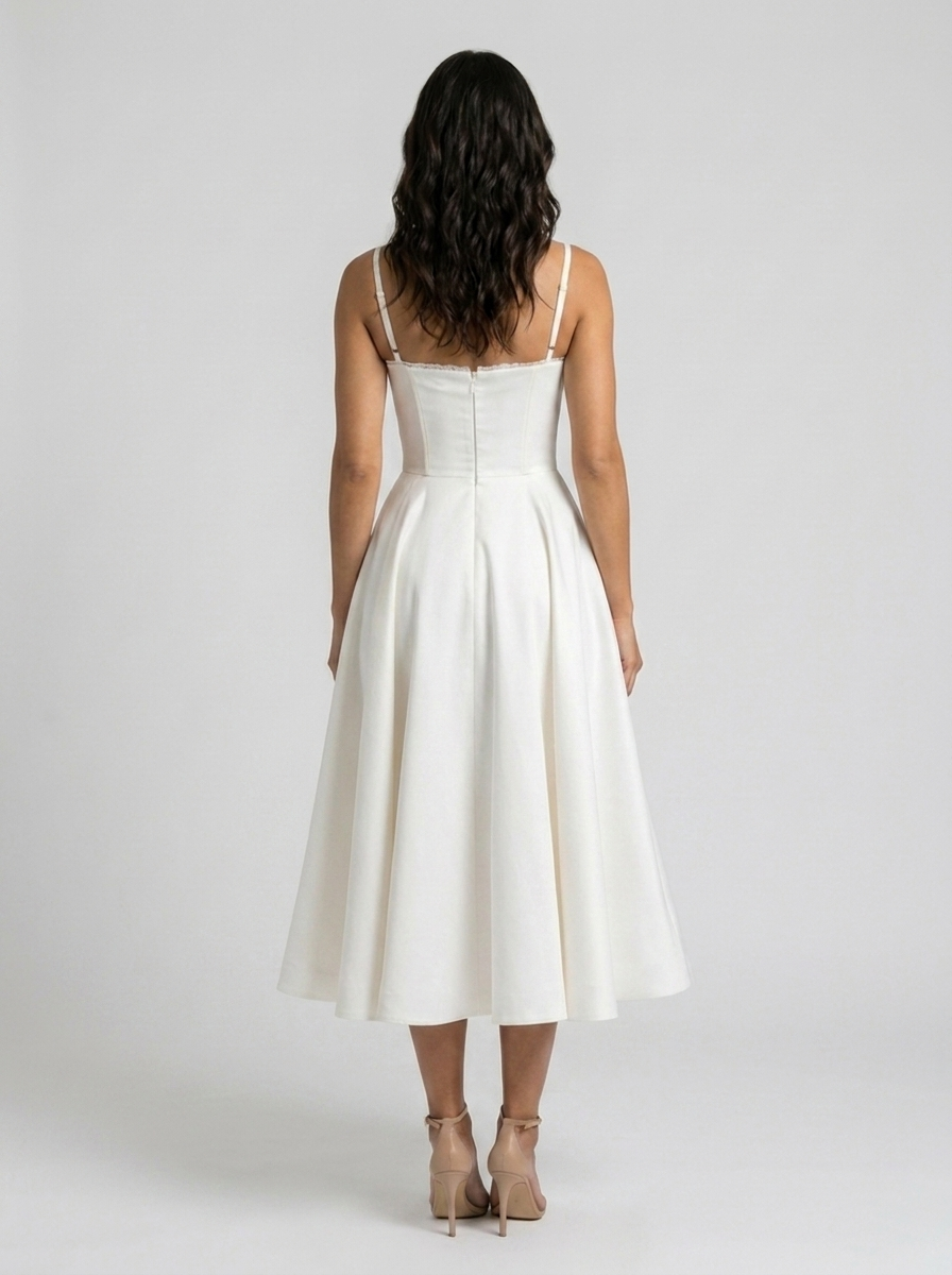 ELIANA | BUSTIER SWEETHEART MIDI DRESS