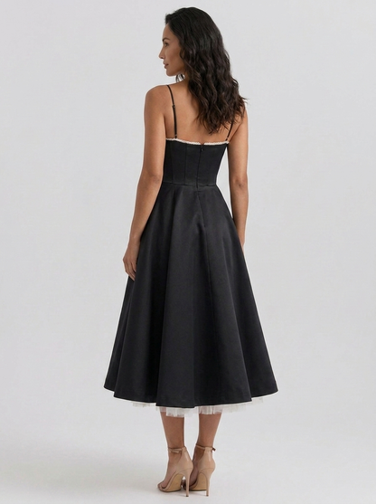 ELIANA | BUSTIER SWEETHEART MIDI DRESS