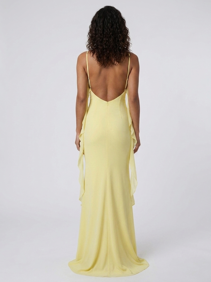 ELINA | FLORAL OPEN MAXI DRESS
