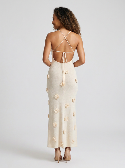 BRIELLE | FLORAL KNIT MAXI DRESS