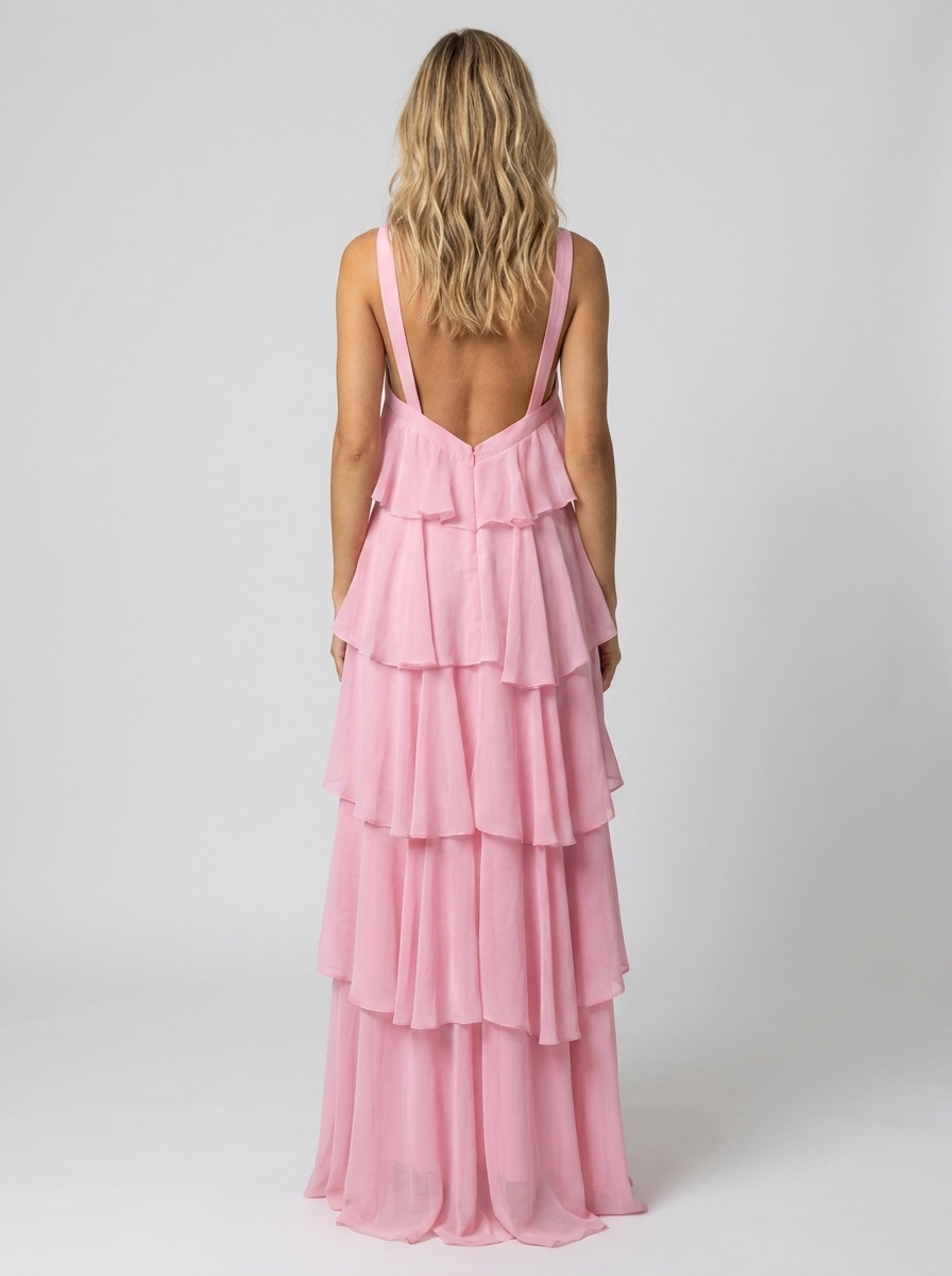 NOOR | TIERED HALTER MAXI DRESS