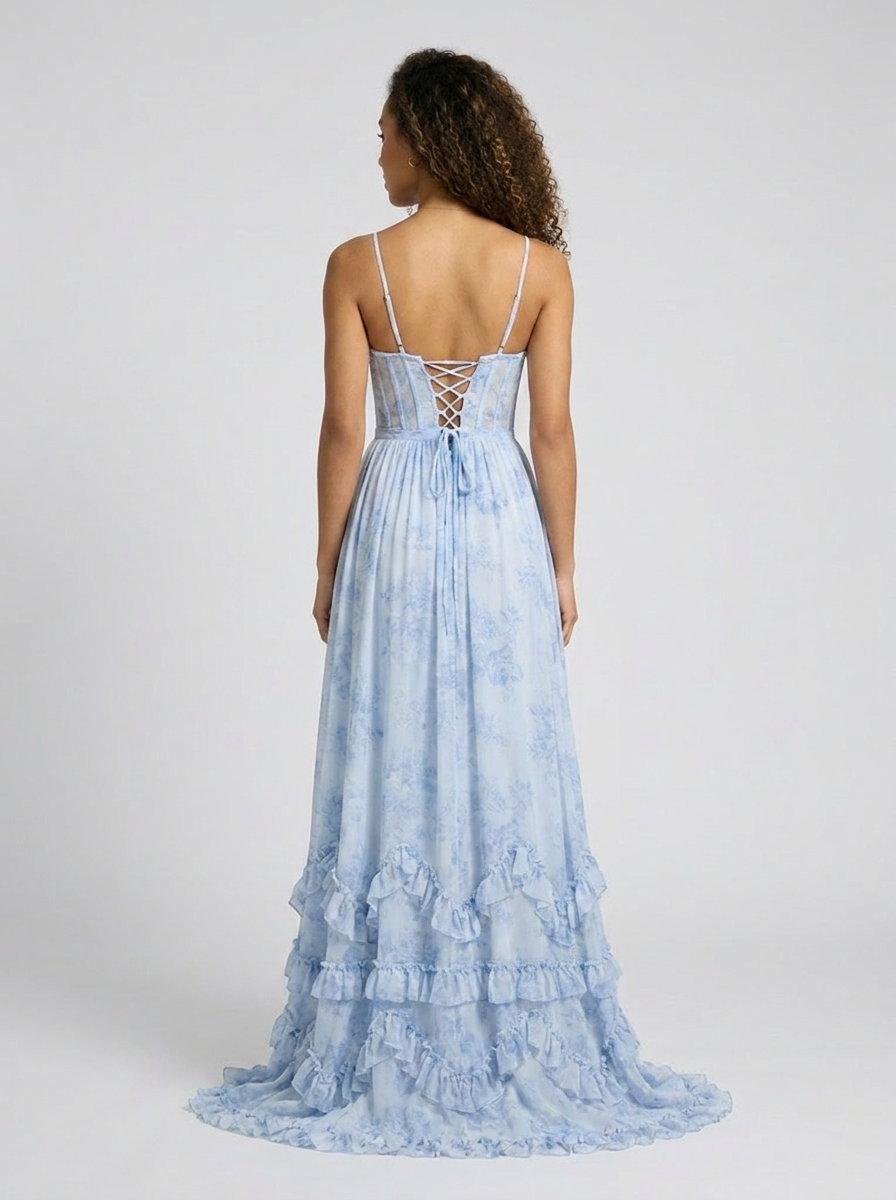 AURELIA | FLORAL BUSTIER MAXI DRESS