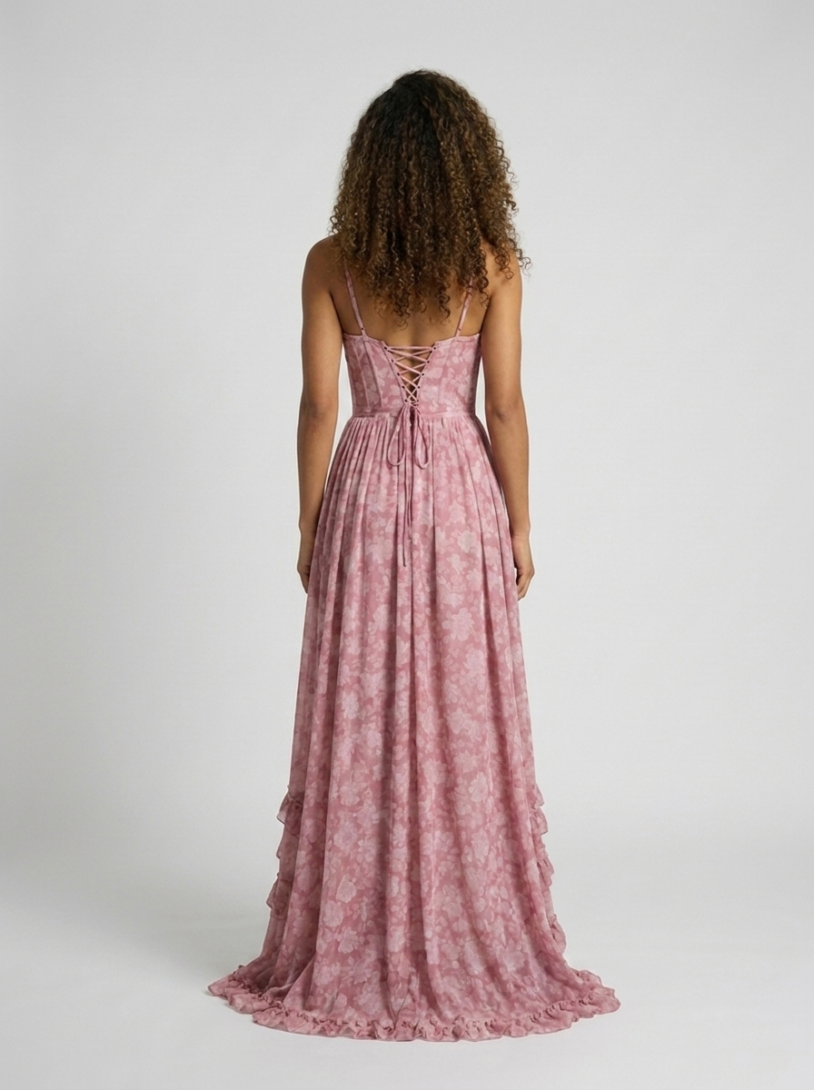 AURELIA | FLORAL BUSTIER MAXI DRESS