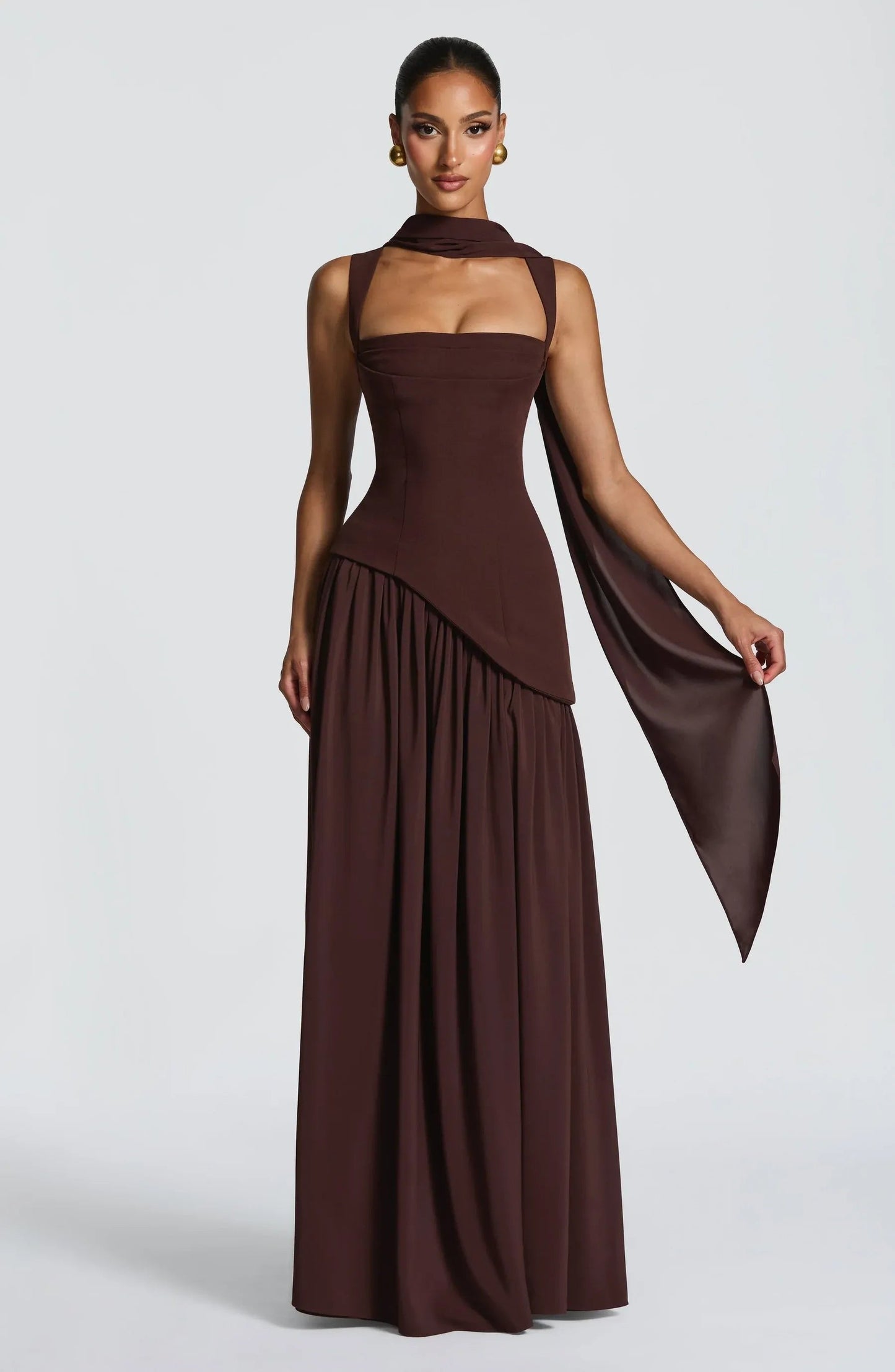 ELSIE | HOMECOMING MAXI DRESS - Brown