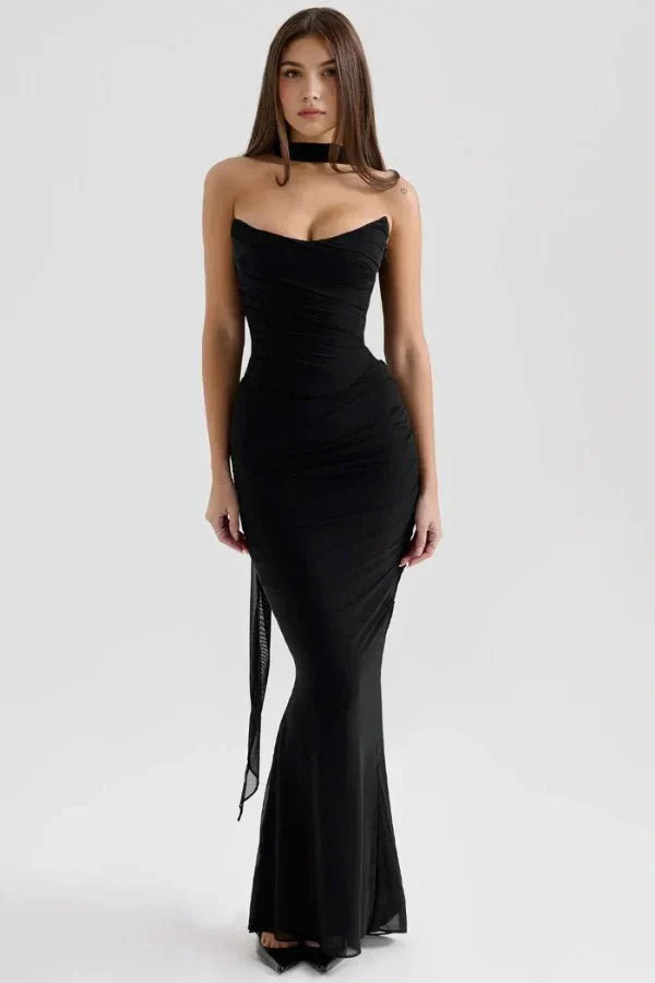 EMBER | STRAPLESS MAXI DRESS - Black