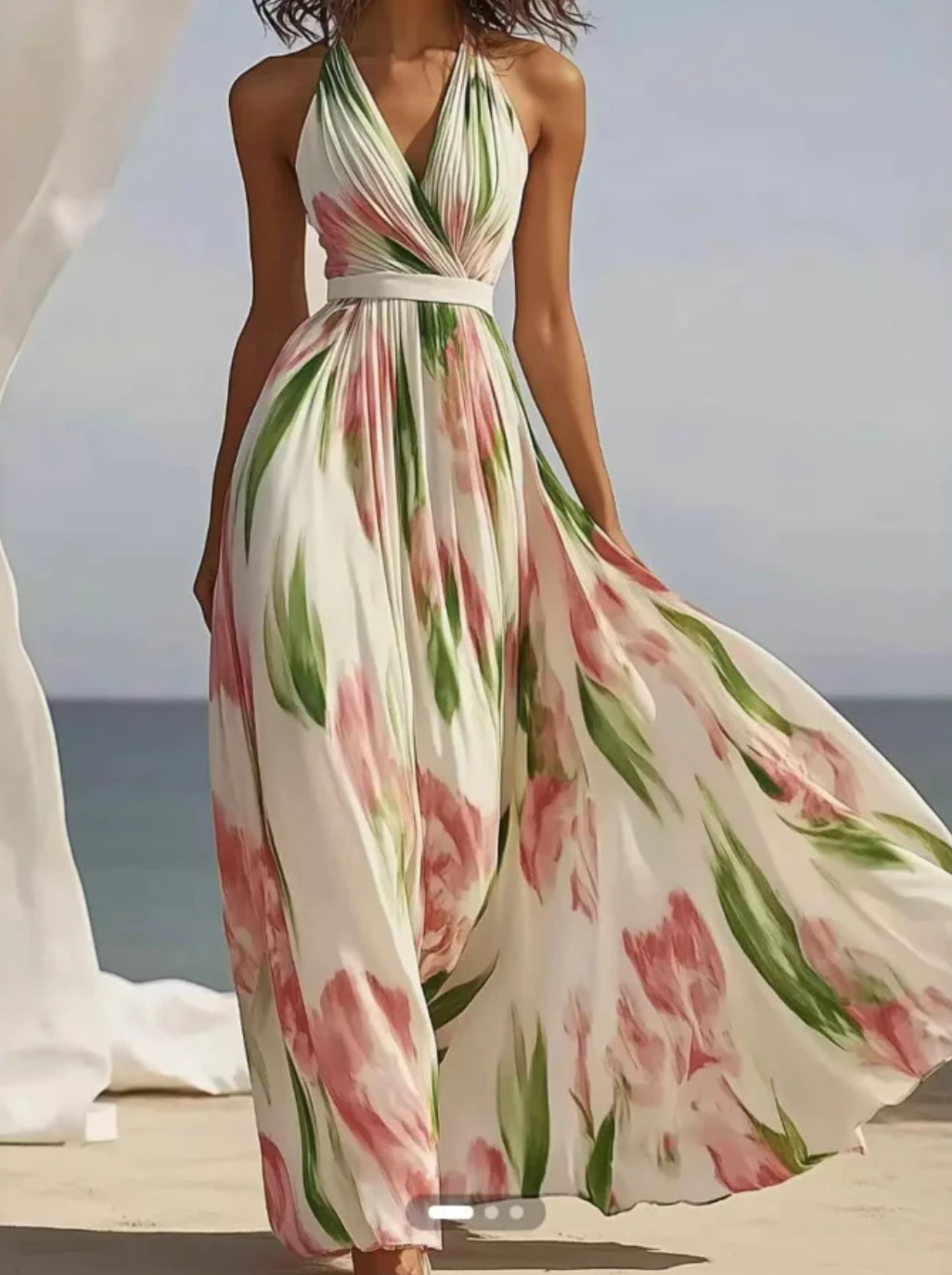 CASSIA | V NECK MAXI DRESS