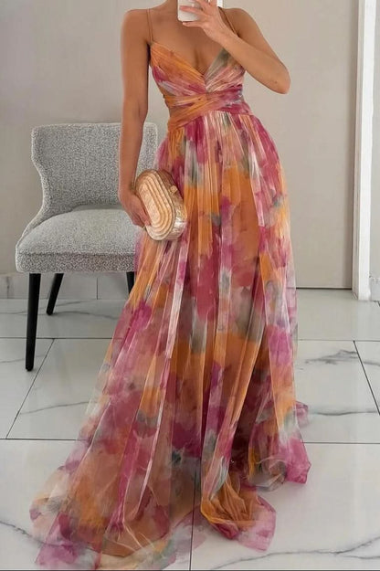 MEILANI | PINAFORE MAXI DRESS - Orange