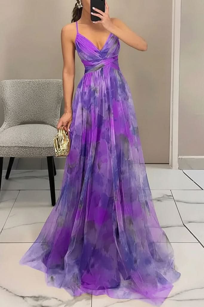 MEILANI | PINAFORE MAXI DRESS - Purple