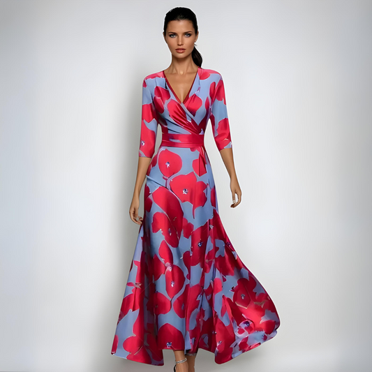 CELESTINE | V NECK MAXI DRESS