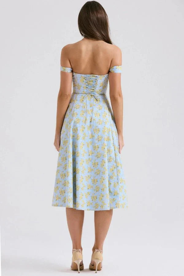 CORALIE | OFF SHOULDER MIDI DRESS