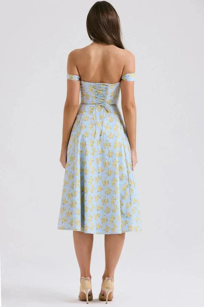 CORALIE | OFF SHOULDER MIDI DRESS