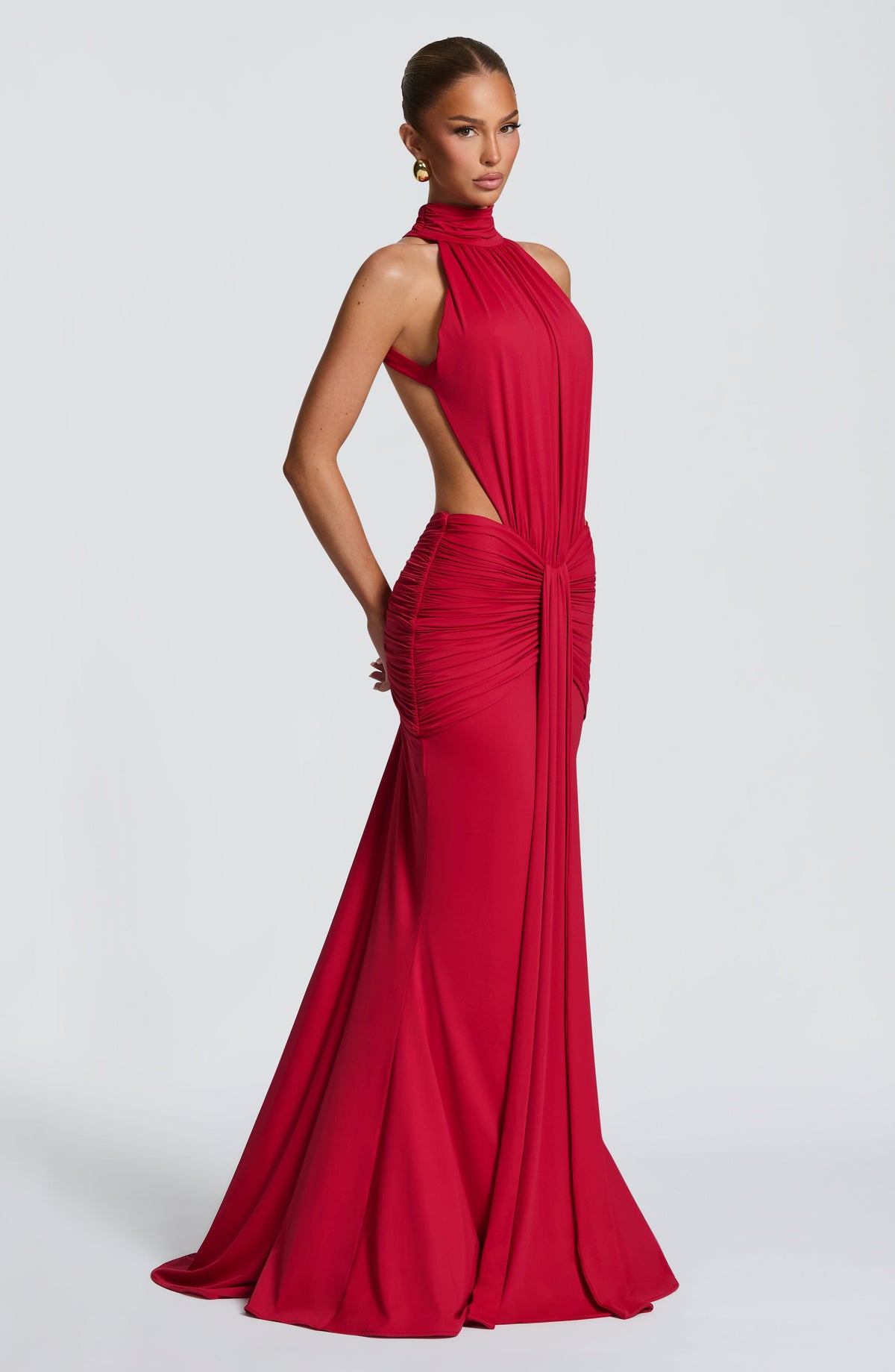DOVE | HALTER MAXI DRESS
