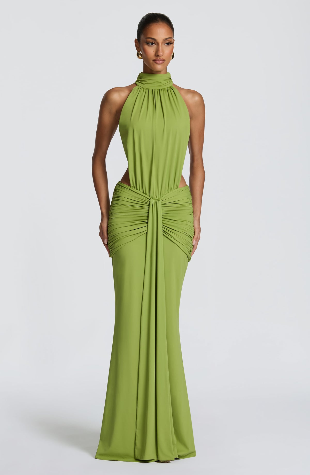 DOVE | HALTER MAXI DRESS - Green