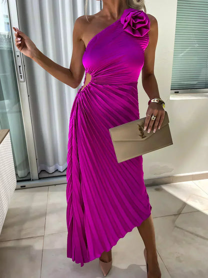 SUNDAY | ONE SHOULDER MIDI DRESS