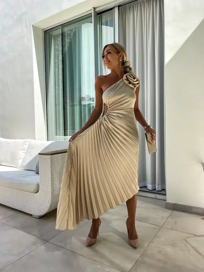 SUNDAY | ONE SHOULDER MIDI DRESS