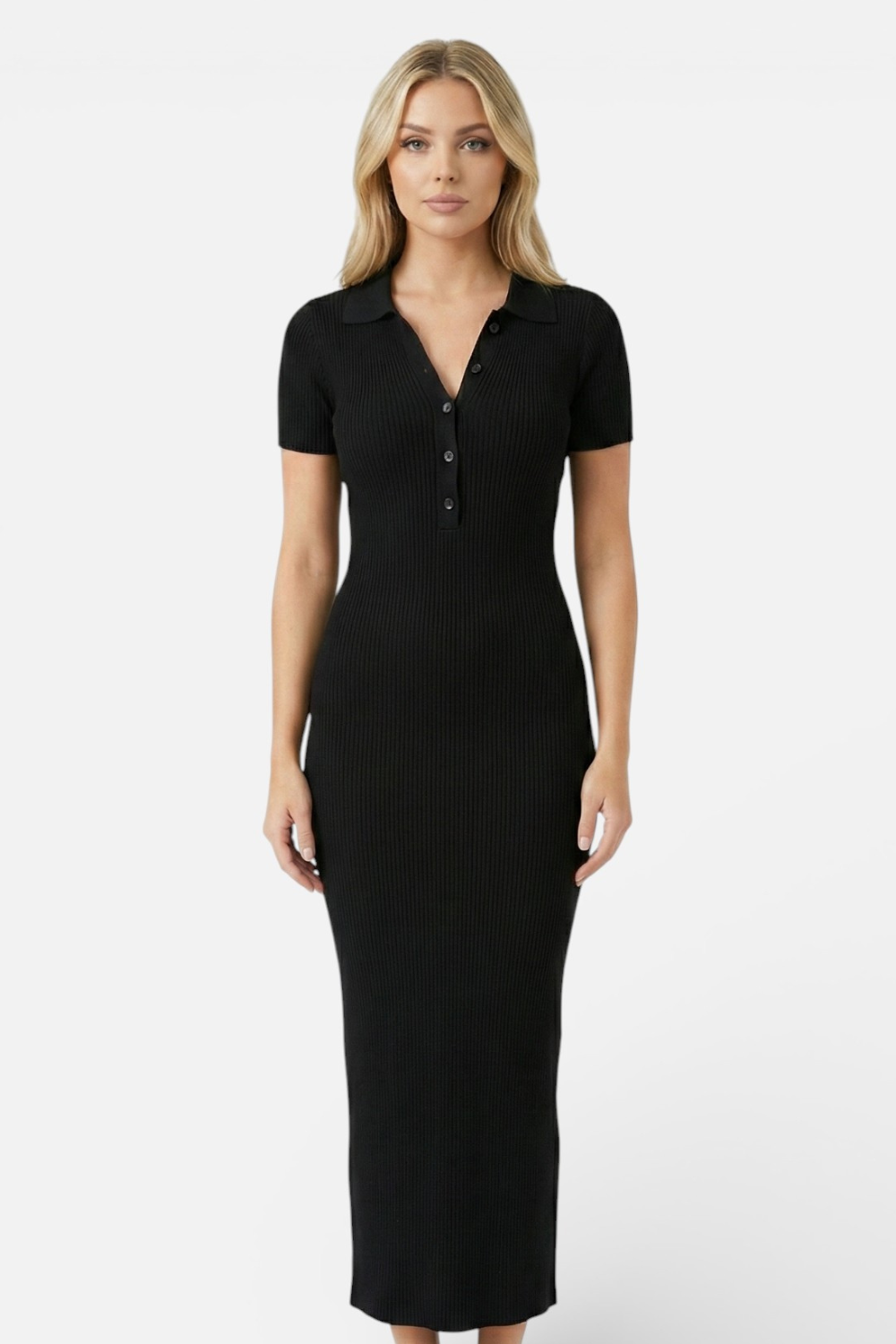 NOOR | POLO MAXI DRESS - Black
