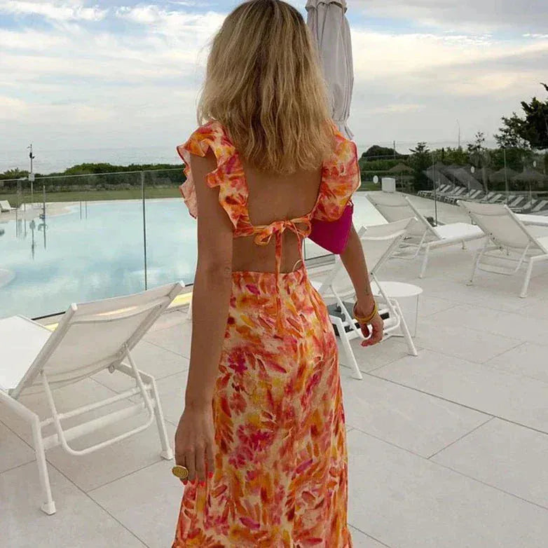 GEMMA | RUFFLE MAXI DRESS