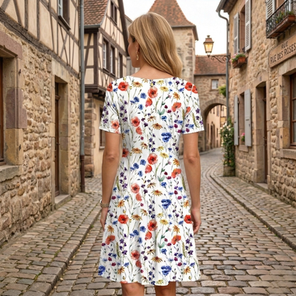 CADENCE | SCOOP NECK MIDI DRESS