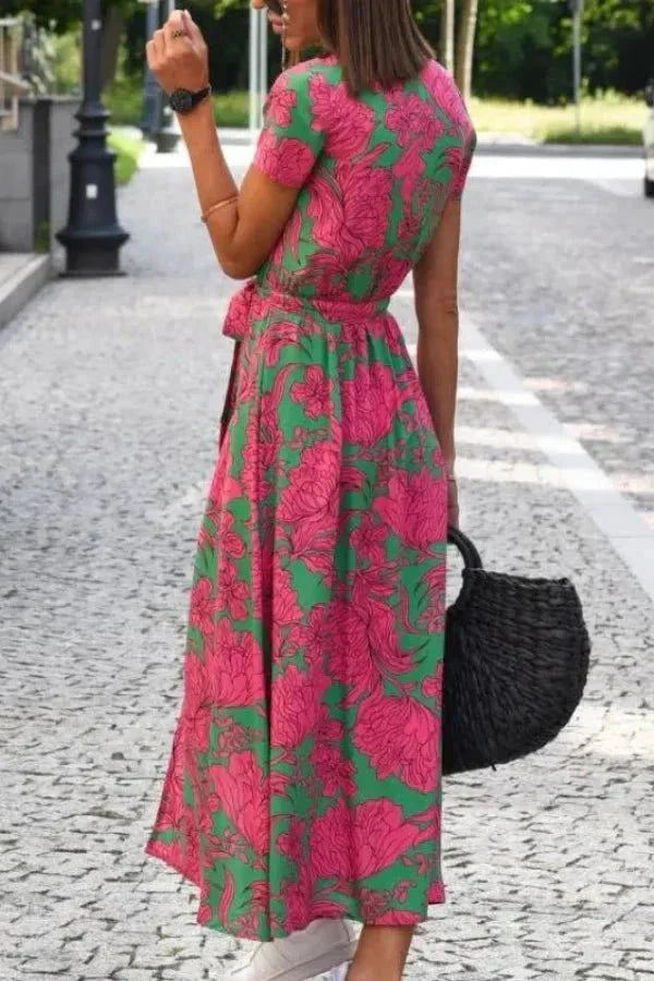 GENEVIEVE | WRAP MIDI DRESS