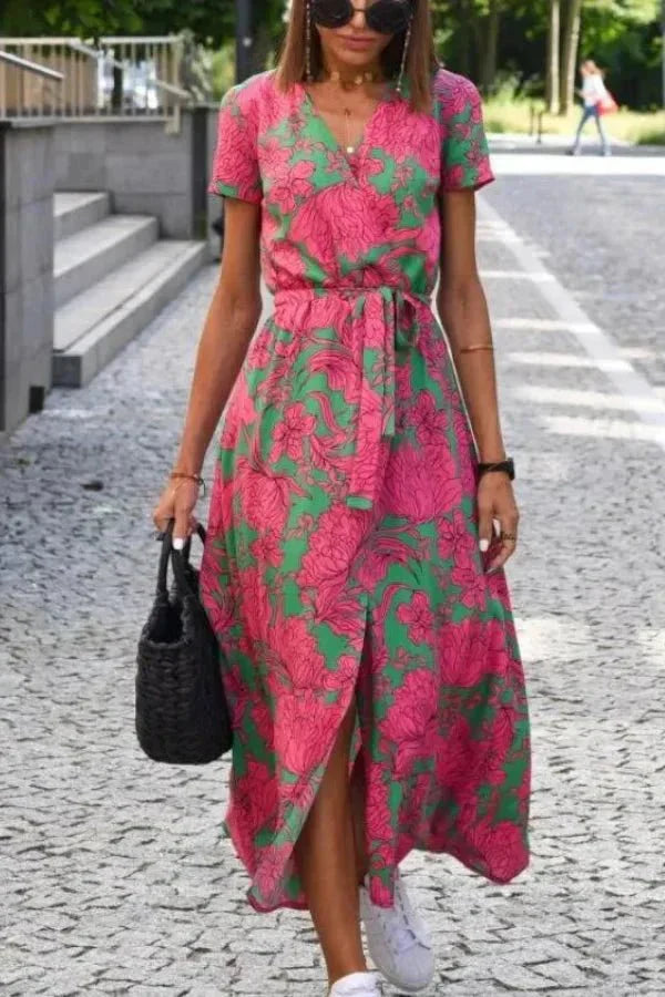 GENEVIEVE | WRAP MIDI DRESS