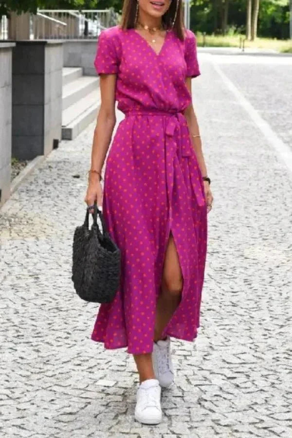 GENEVIEVE | WRAP MIDI DRESS
