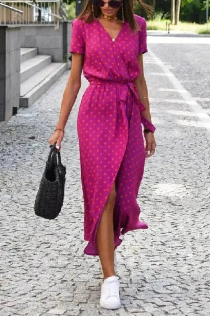 GENEVIEVE | WRAP MIDI DRESS