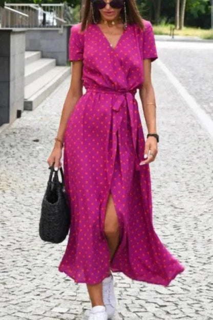 GENEVIEVE | WRAP MIDI DRESS