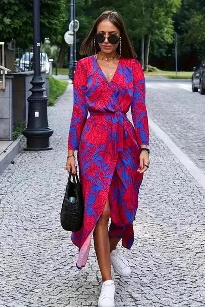 GENEVIEVE | WRAP MIDI DRESS